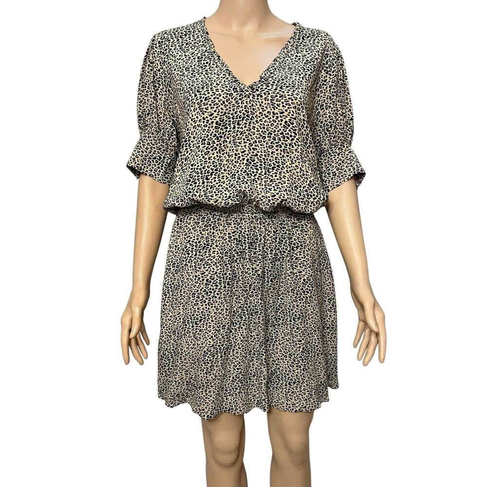 Zadig And Voltaire Russel Leo Dress Large Leopard Print Fit And Flare Mini